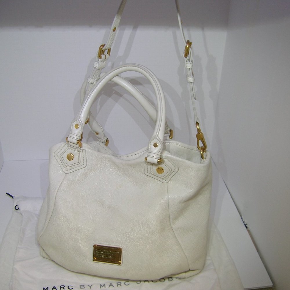 Marc Jacobs Handbag Leather Crossbody Standard Supply Workwear White Pebbled